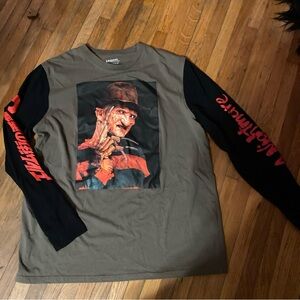 Nightmare on Elm Street Freddy Krueger Graphic Long Sleeve Tee